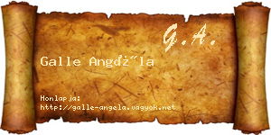Galle Angéla névjegykártya